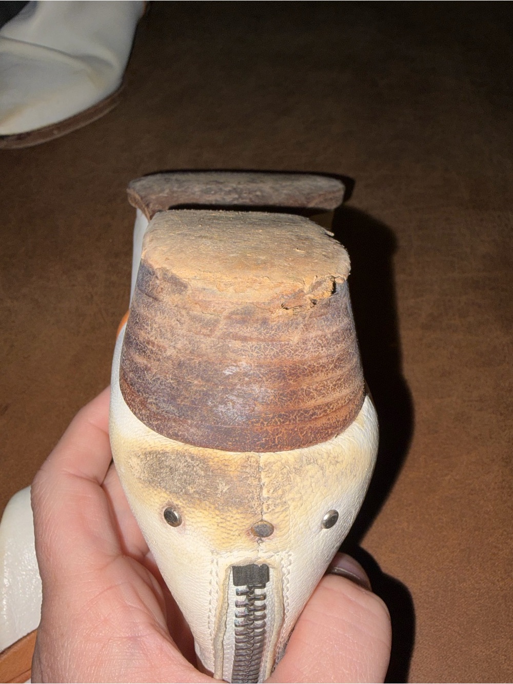 Free People We The Free Wesley White/boneLeather Ankle Boots Size 39 / 9 - Picture 10 of 16